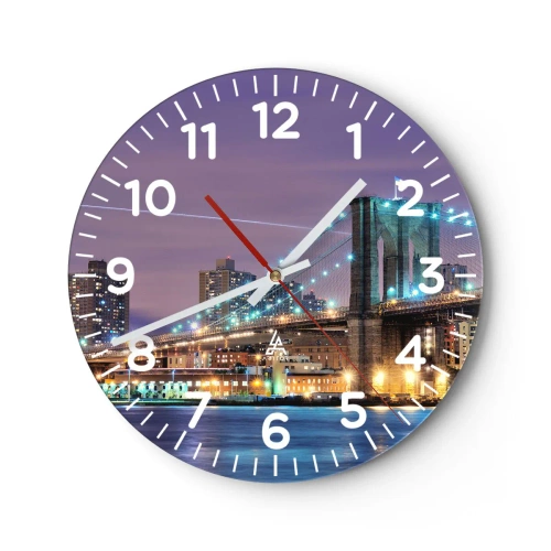 Horloge murale - Pendule murale - Depuis de nombreuses années le pont de Brooklyn - 30x30 cm