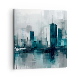 Impression sur toile - Image sur toile - Une ville couleur de pluie - 60x60 cm