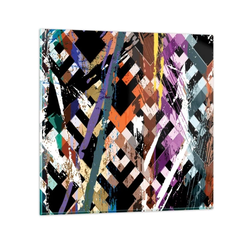 Impression sur verre - Image sur verre - Se mettre au carré - 40x40 cm