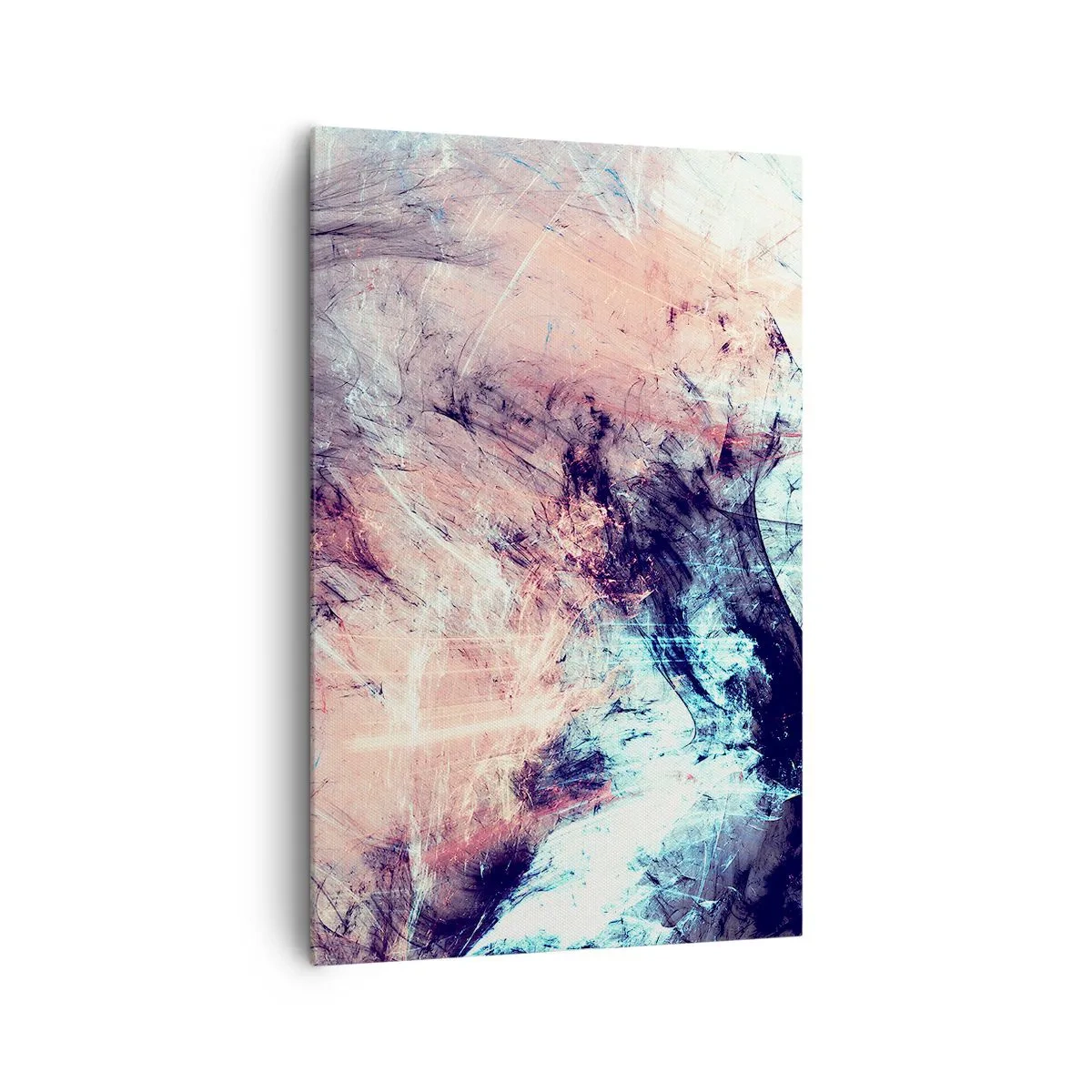 Impression sur toile - Image sur toile - Composition abstraite aux tons pastel et sombres - 80x120cm - Sentir le vent - Décoration murale moderne pour le salon et la chambre ARTTOR