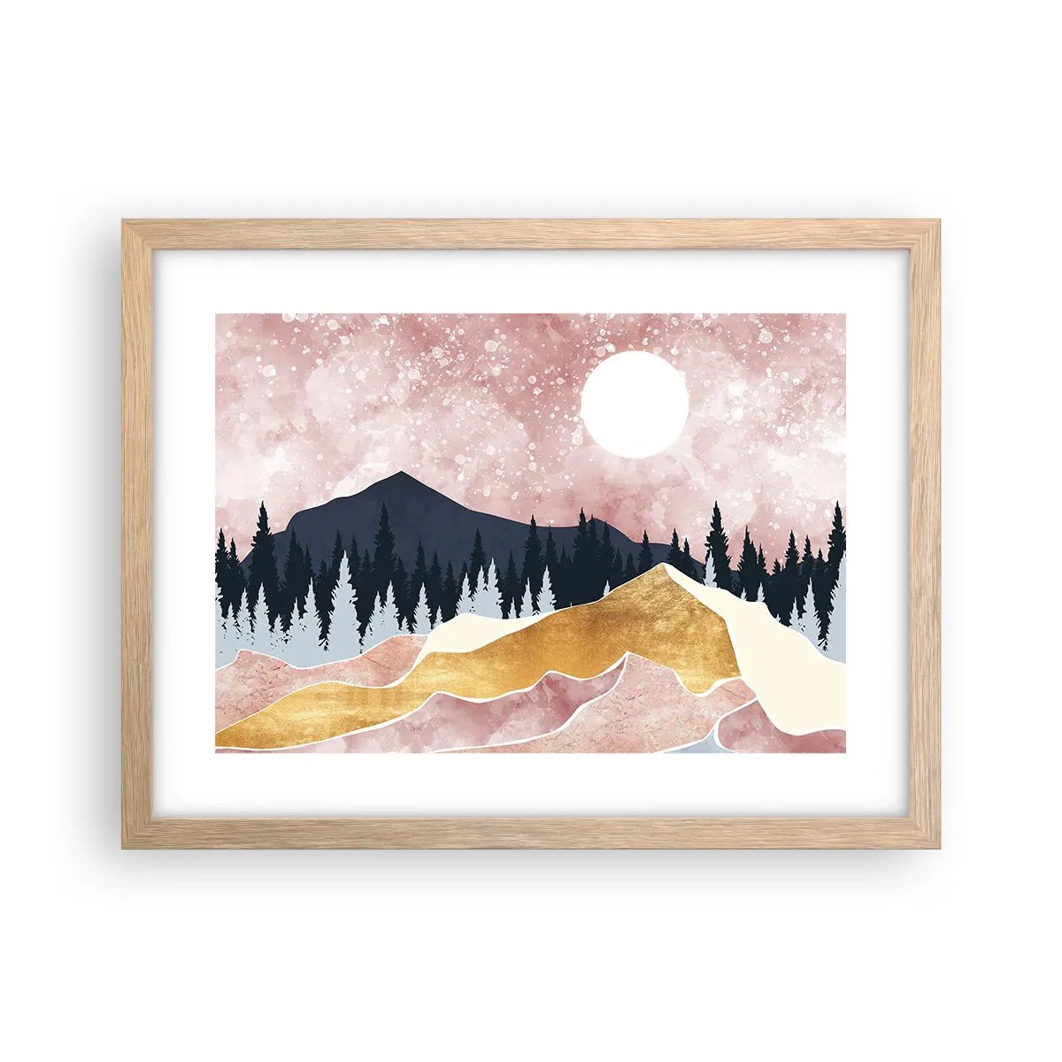 Affiche dans un chêne clair - Poster - Gardien de la nuit - 40x30 cm