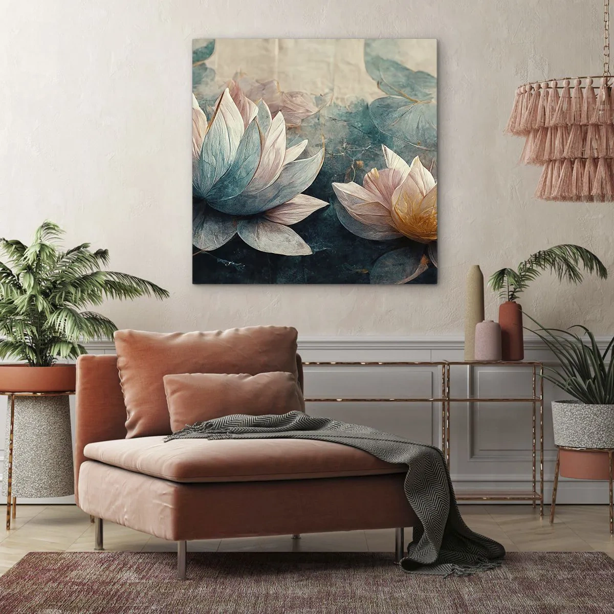 Impression sur toile - Image sur toile - Les étoiles du lac - 40x40 cm