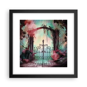 Affiche dans un cadre noir - Poster - Jardin secret - 30x30 cm