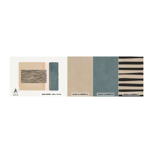 Échantillon de Papier Peint Premium Sand - Tout est en ordre - Abstraction, Graphique, Minimalisme - 100x30 cm