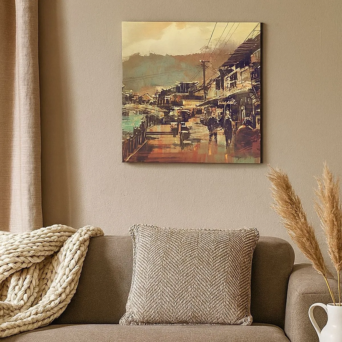 Impression sur toile - Image sur toile - La vie comme une richesse de gris - 30x30 cm