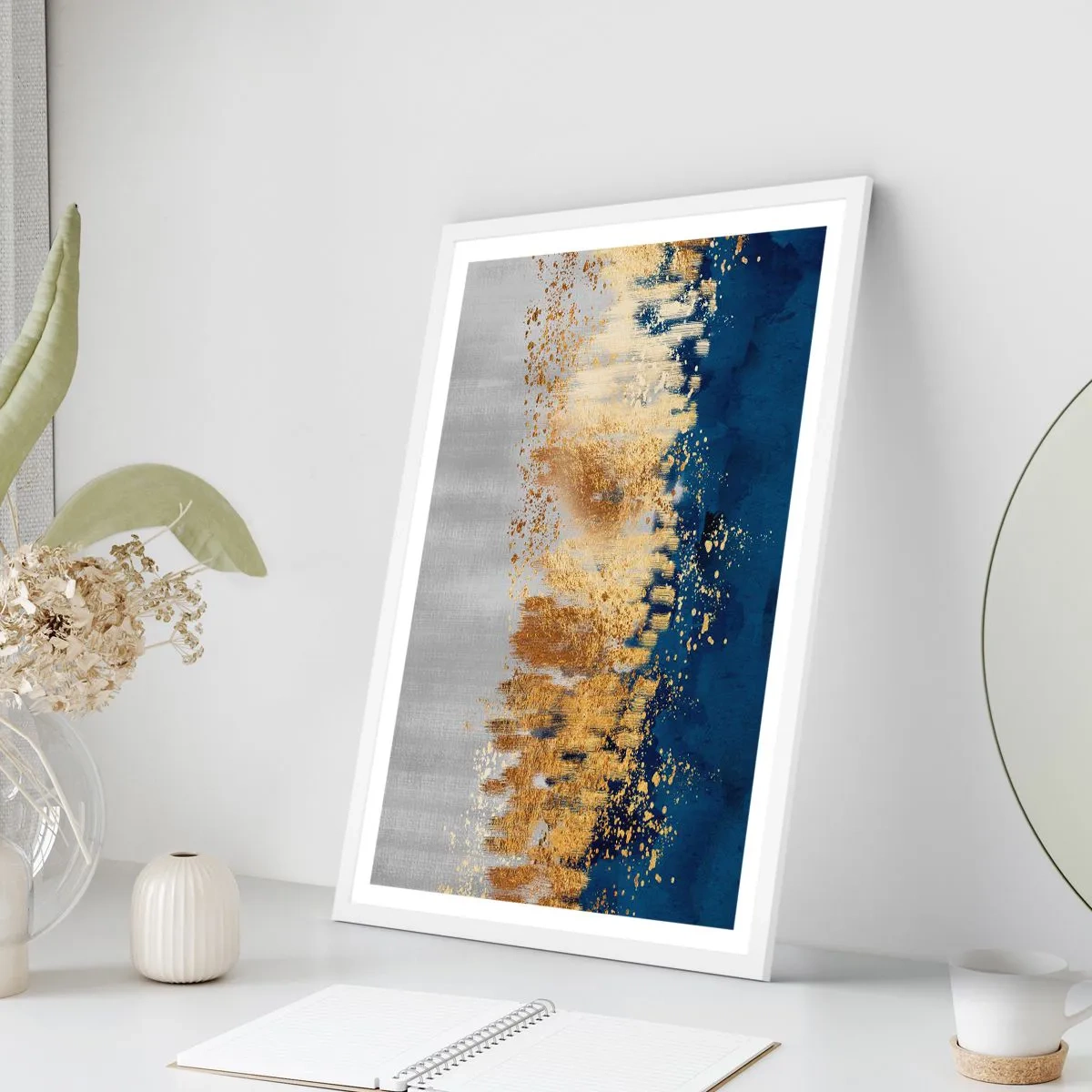 Affiche dans un cadre blanc - Poster - Une composition moderne et pétillante - 50x70 cm