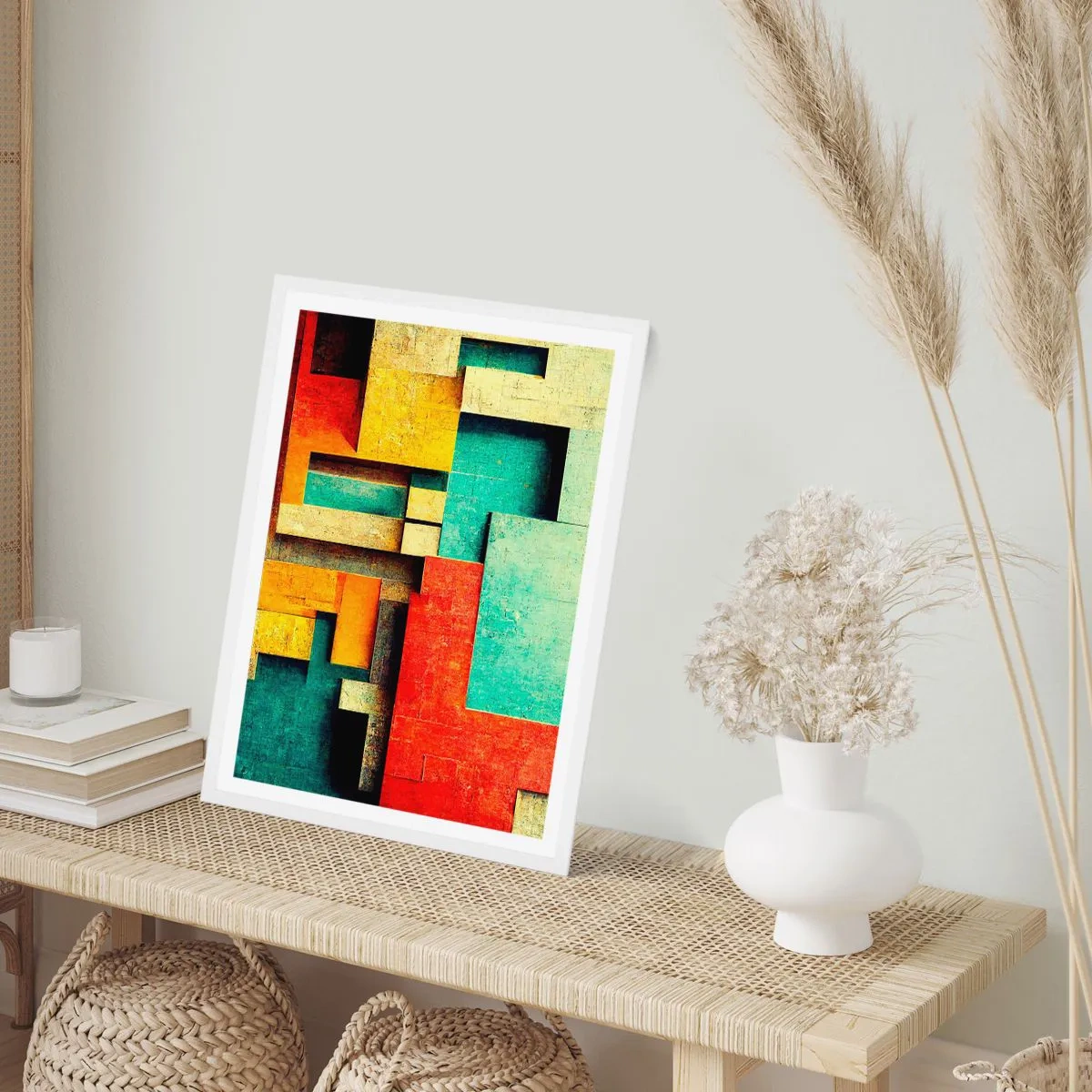 Affiche dans un cadre blanc - Poster - Festival des angles droits - 30x40 cm