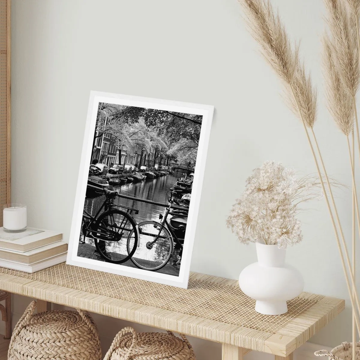 Affiche dans un cadre blanc - Poster - Une vue très hollandaise - 40x50 cm