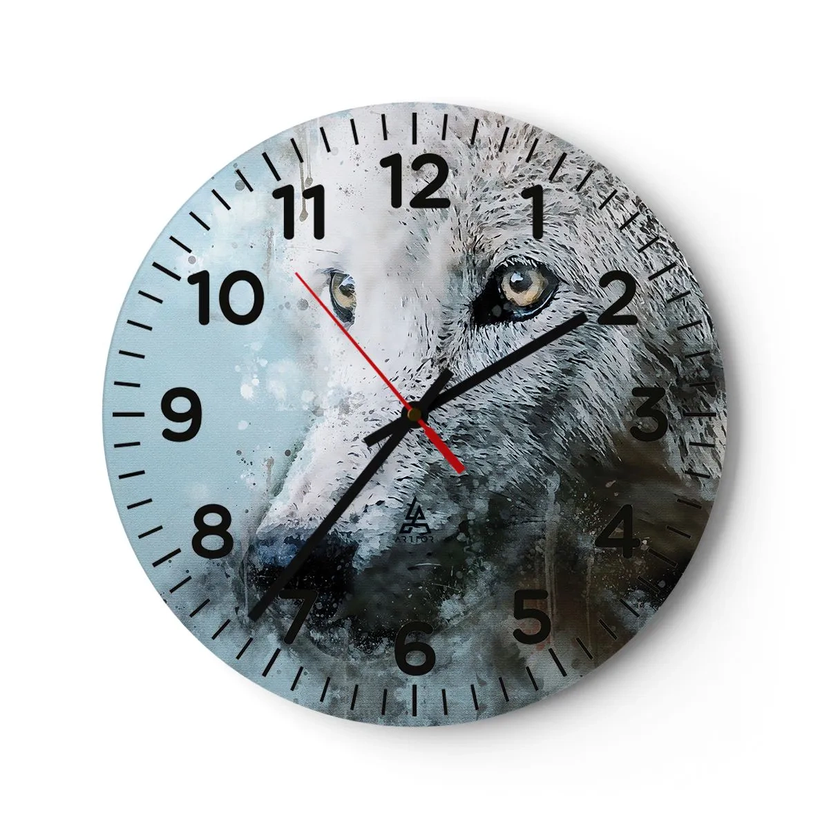Horloge murale - Pendule murale - Rencontrez l'âme du loup - 30x30 cm