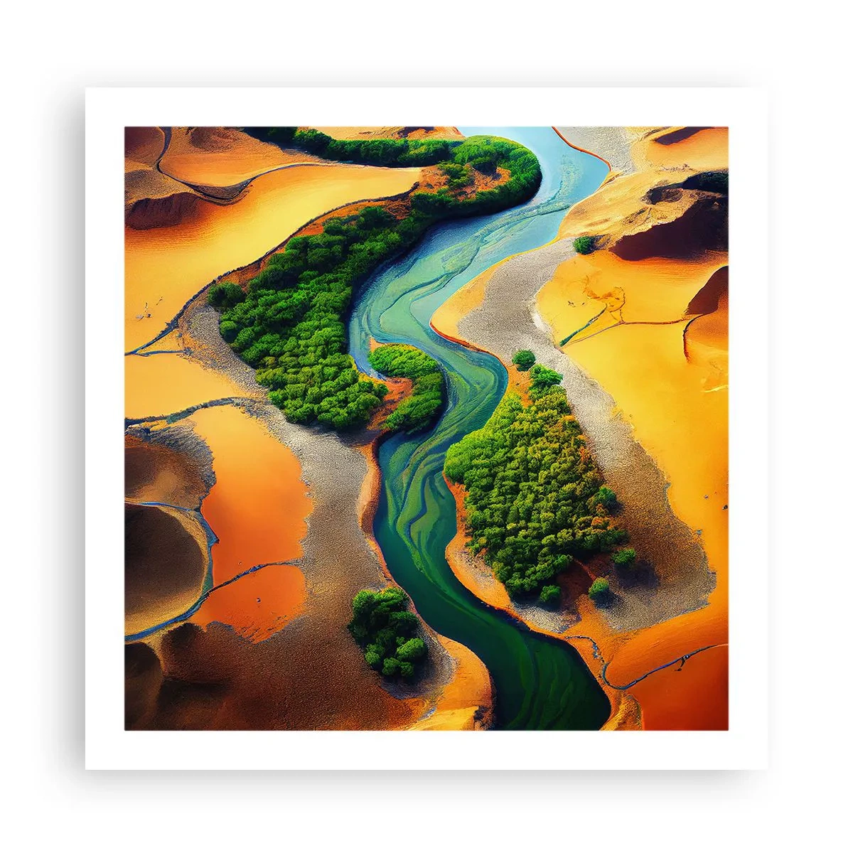 Affiche - Poster - Rivière vivifiante - 60x60 cm