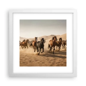 Affiche dans un cadre blanc - Poster - Libre comme le vent - 30x30 cm