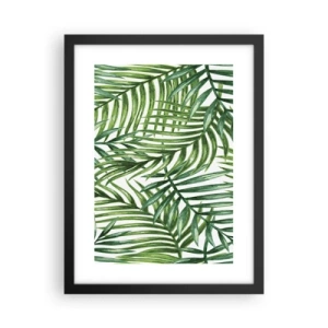 Affiche dans un cadre noir - Poster - Sous la canopée verte - 30x40 cm