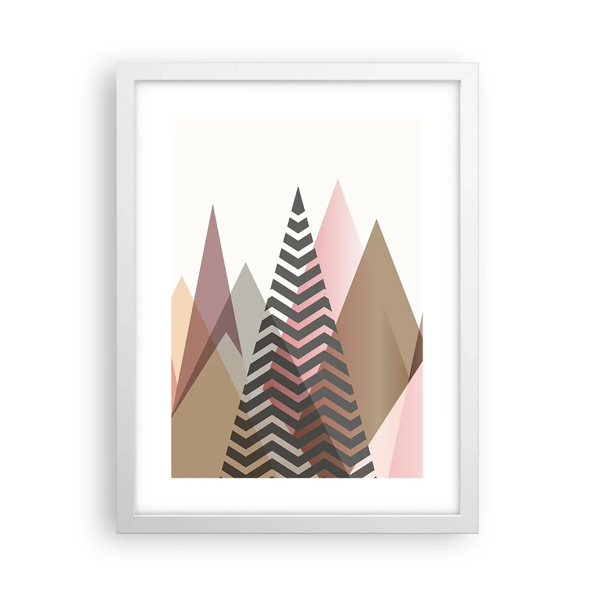 Affiche dans un cadre blanc - Poster - Vue pyramidale - 30x40 cm