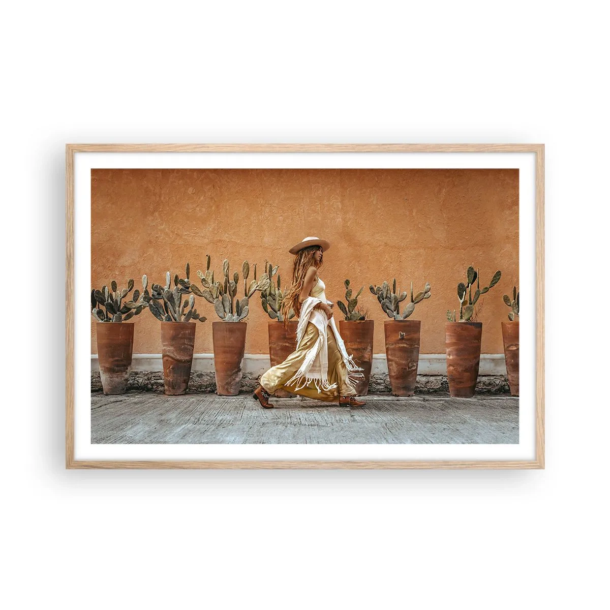 Affiche dans un chêne clair - Poster - Style hippie - 91x61 cm