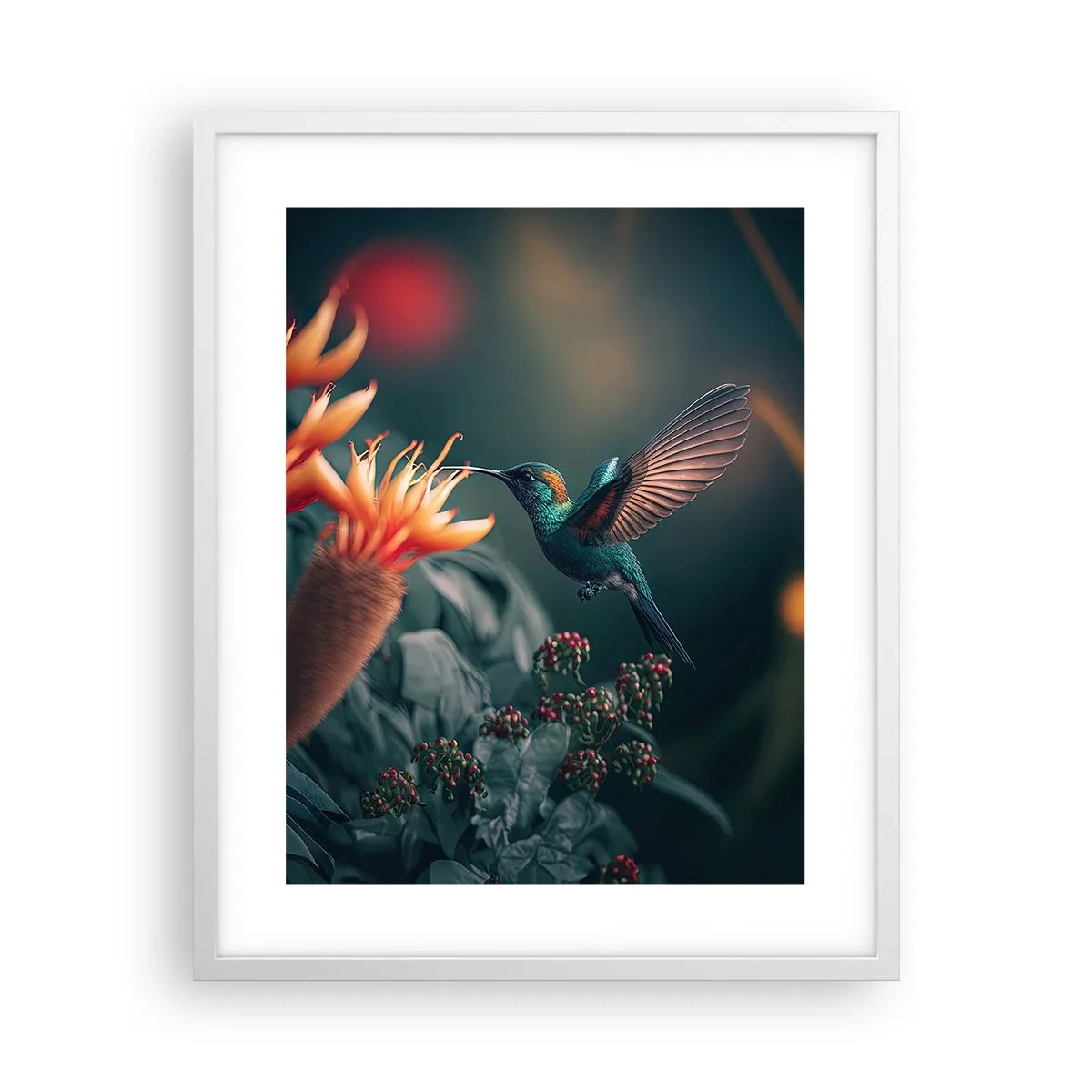 Affiche dans un cadre blanc - Poster - une vie vraiment colorée - 40x50 cm