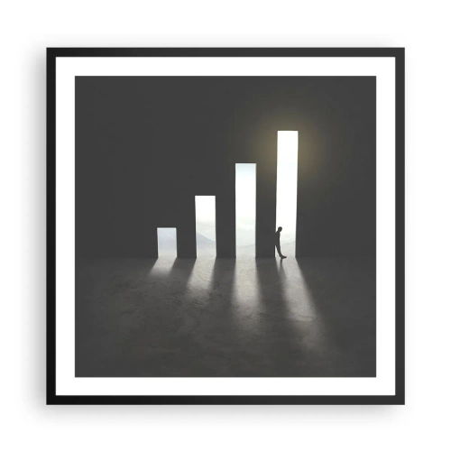 Affiche dans un cadre noir - Poster - Succès – impression - 60x60 cm