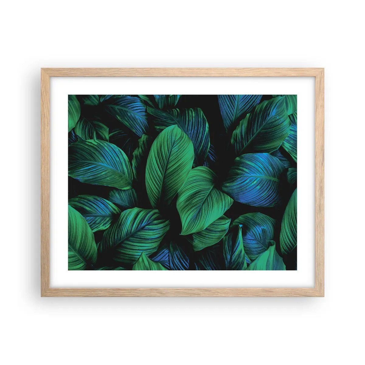 Affiche dans un chêne clair - Poster - Dans la foule verte - 50x40 cm