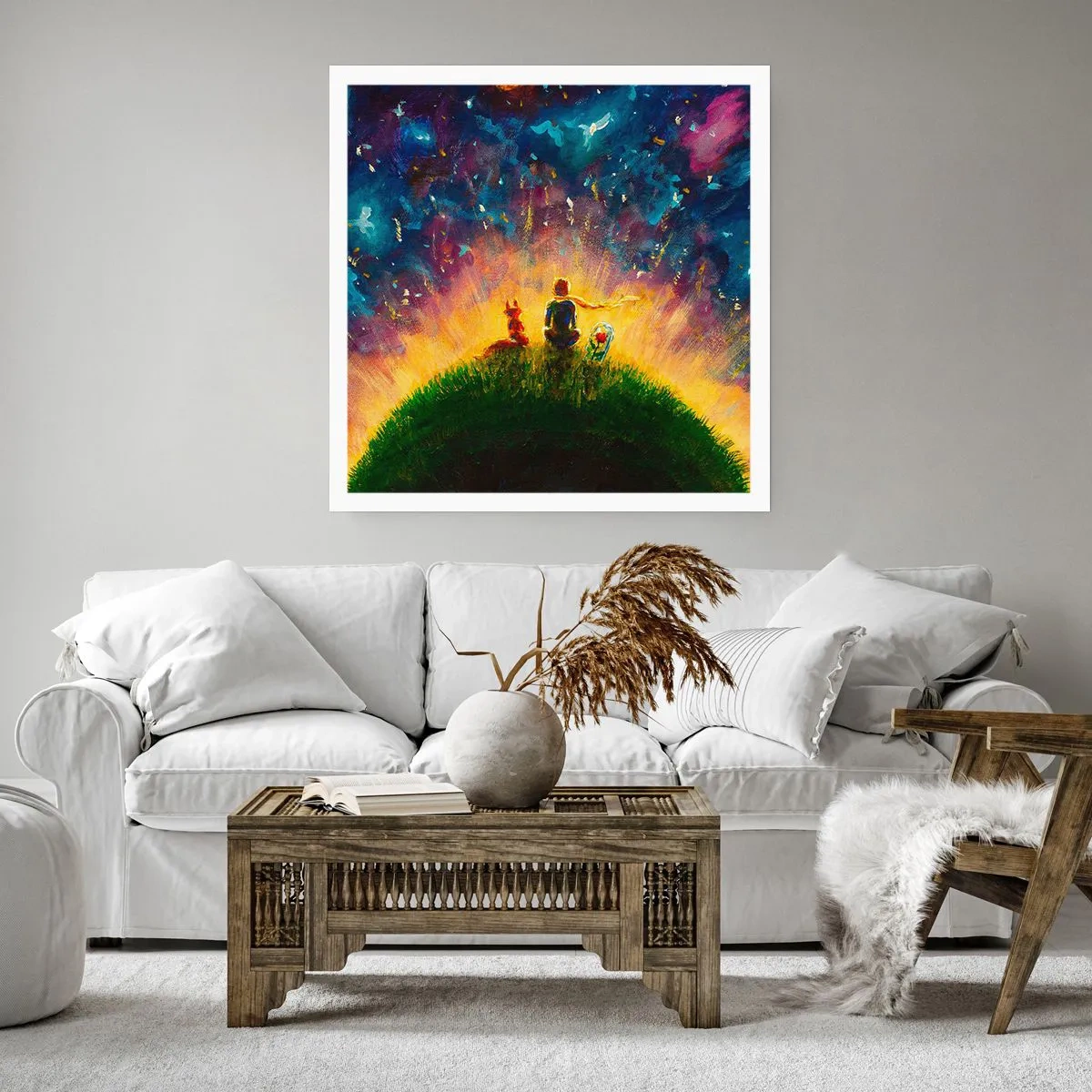 Affiche - Poster - Amour et amitié - le monde entier - 40x40 cm