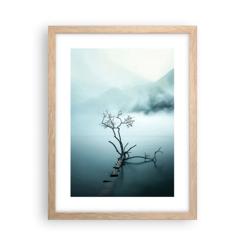 Affiche dans un chêne clair - Poster - D'eau et de brouillard - 30x40 cm