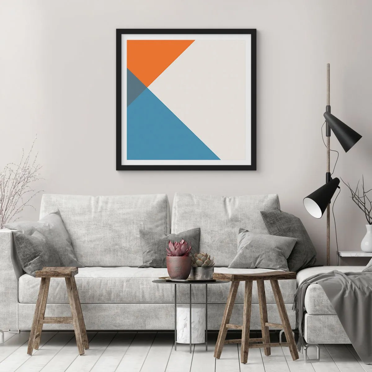 Affiche dans un cadre noir - Poster - Sous cette angle.... - 60x60 cm