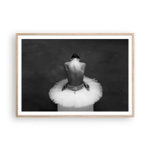 Affiche dans un chêne clair - Poster - C'est justement en train de fleurir - 100x70 cm