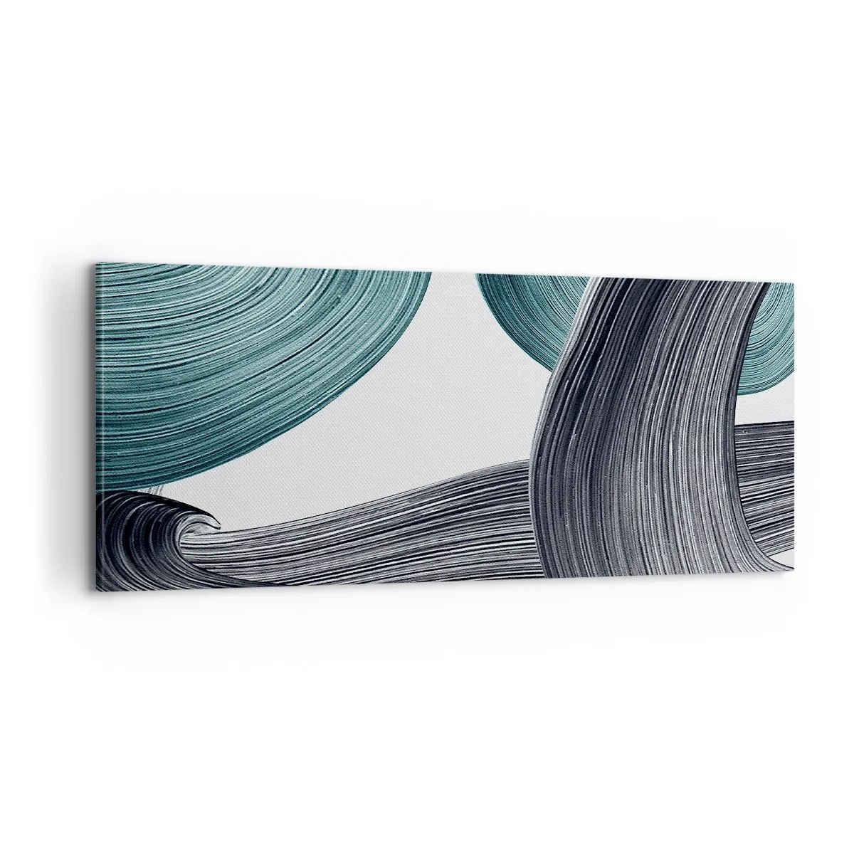 Impression sur toile - Image sur toile - Sentiers émeraude et noirs - 100x40 cm