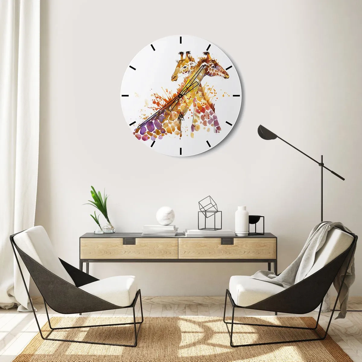 Horloge murale - Pendule murale - Est-ce de l'amitié ou de l'amour? - 40x40 cm