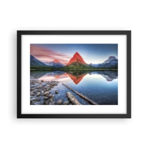 Affiche dans un cadre noir - Poster - Chaleur et fraicheur - 40x30 cm