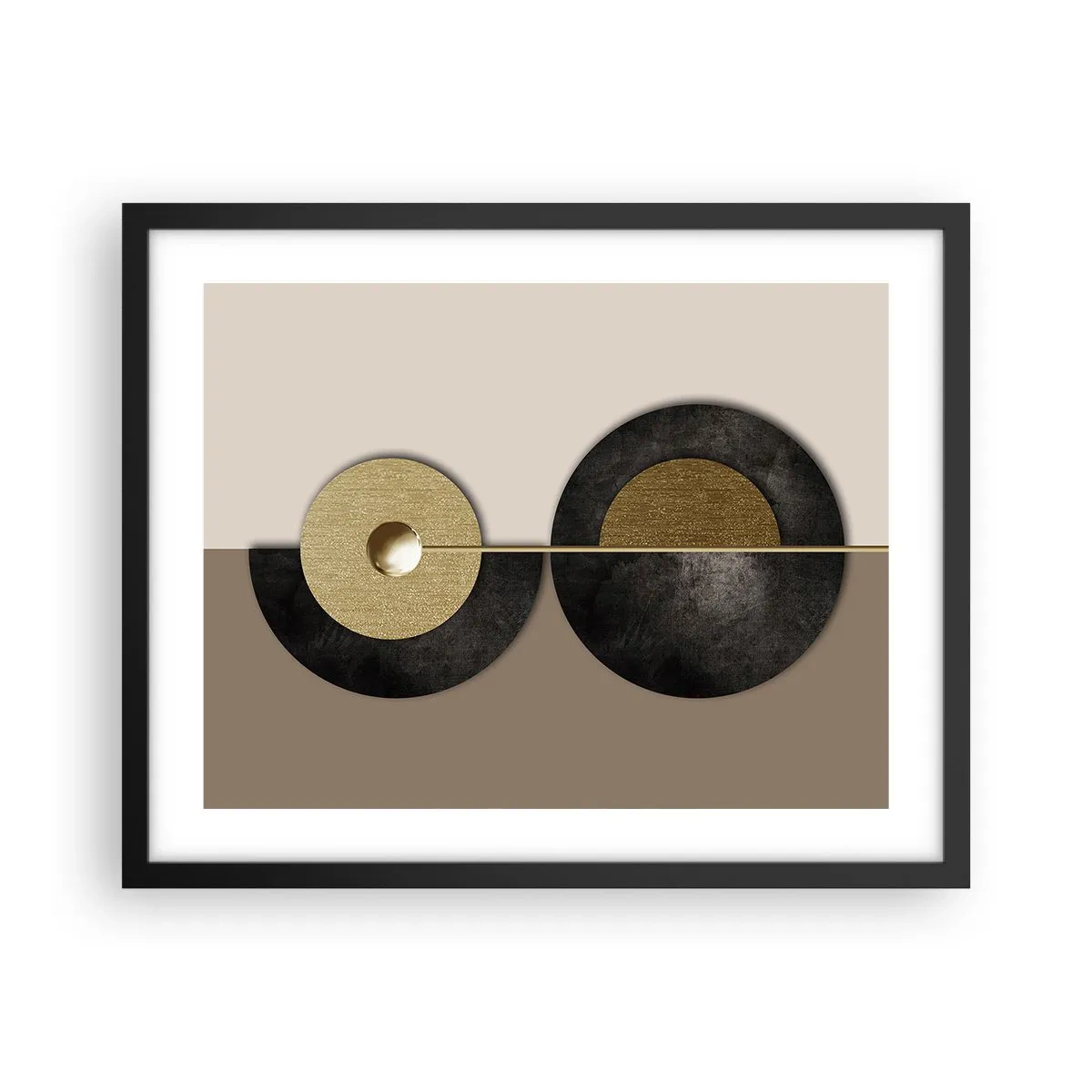 Affiche dans un cadre noir - Poster - Variations autour du cercle - 50x40 cm