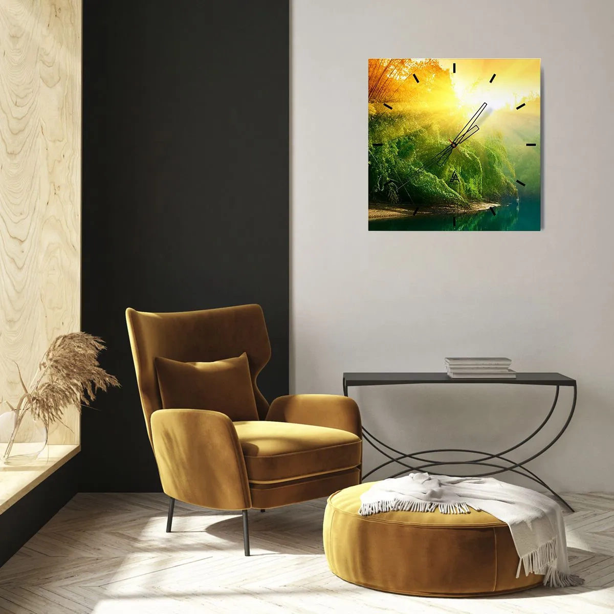 Horloge murale - Pendule murale - Se noyer au soleil et à l'ombre - 40x40 cm