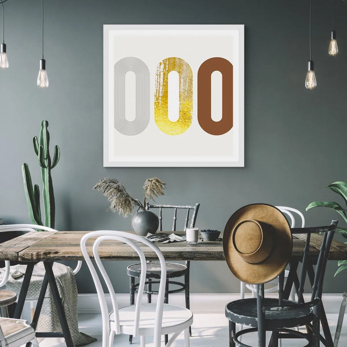 Affiche dans un cadre blanc - Poster - Ooo! - 60x60 cm