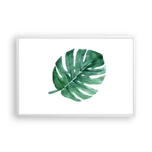 Affiche dans un cadre blanc - Poster - Concept vert - 91x61 cm