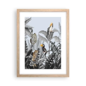 Affiche dans un chêne clair - Poster - Conte de fées africain - 30x40 cm