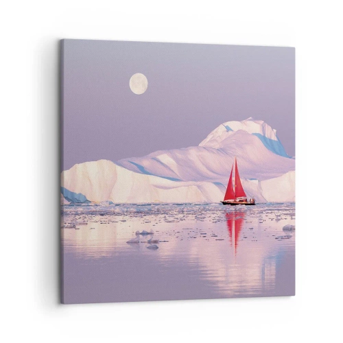 Impression sur toile - Image sur toile - La chaleur de la voile, le froid de la glace - 50x50 cm
