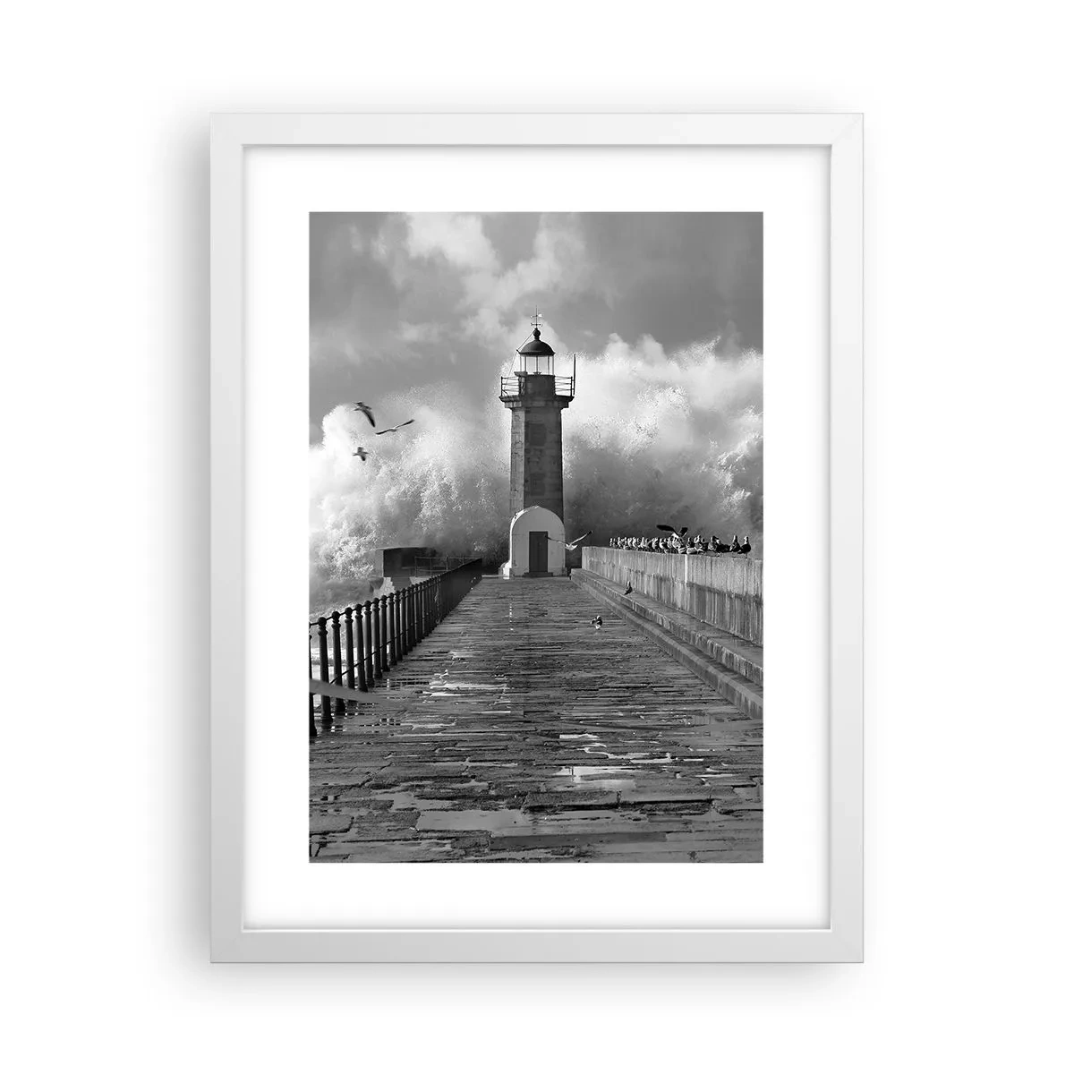 Affiche dans un cadre blanc - Poster - Sans peur - 30x40 cm