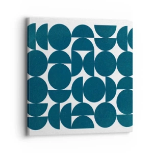 Impression sur toile - Image sur toile - Cercles et demi-cercles - 40x40 cm