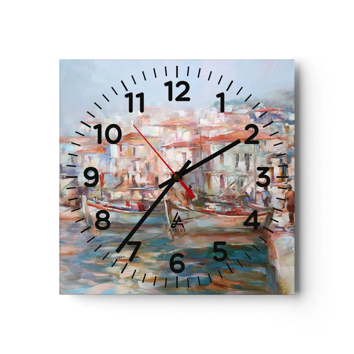Horloge murale - Pendule murale - Vacances pastelles - 30x30 cm