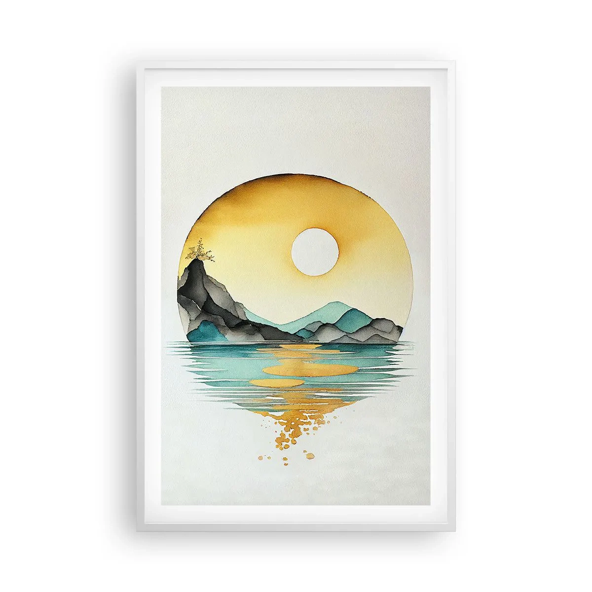 Affiche dans un cadre blanc - Poster - Dans le cercle de la beauté - 61x91 cm