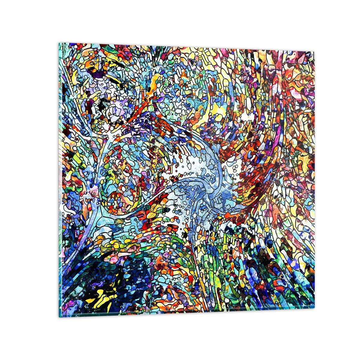 Impression sur verre - Image sur verre - Goutte de vitrail - 60x60 cm