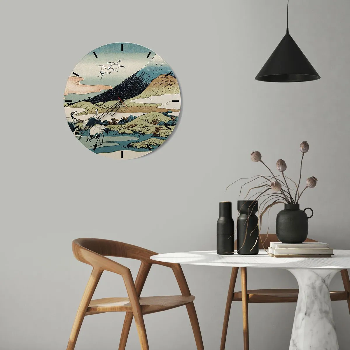 Horloge murale - Pendule murale - Avec une âme japonnaise - 30x30 cm