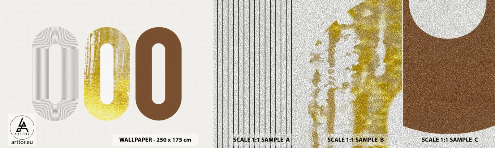 Échantillon de Papier Peint Premium Sand - Ooo! - Abstraction, Morceau, Modèle moderne - 100x30 cm