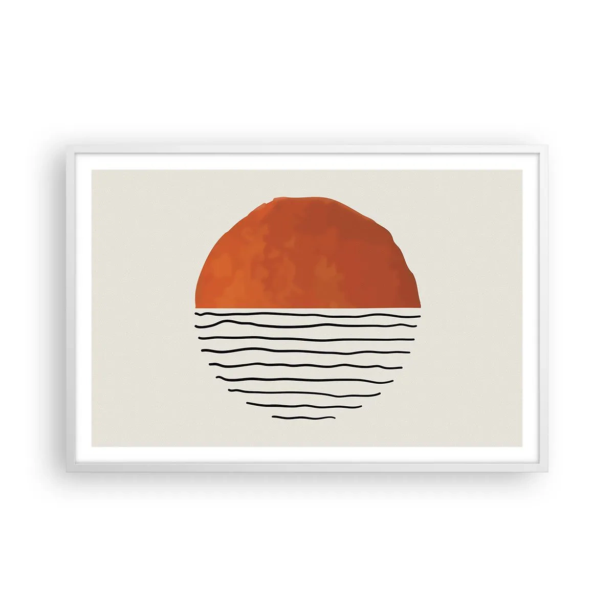Affiche dans un cadre blanc - Poster - Dans un climat japonnais - 91x61 cm