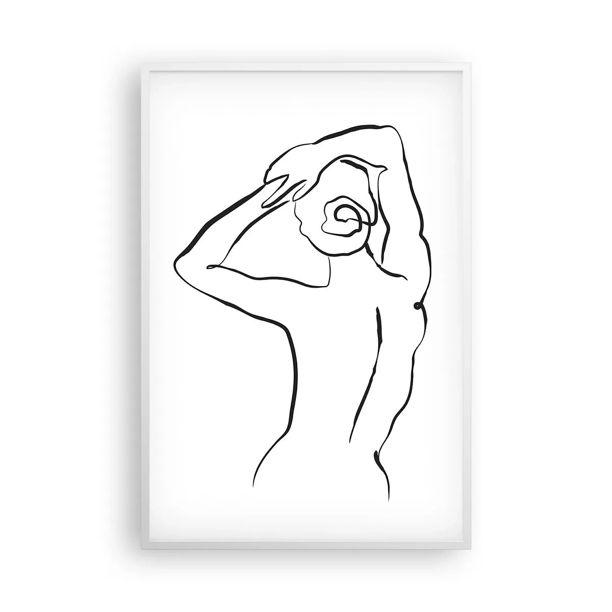 Affiche dans un cadre blanc - Poster - Action matinale - 61x91 cm