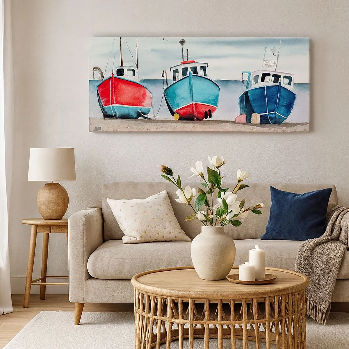 Impression sur toile - Image sur toile - Prêt pour la pêche - 100x40 cm