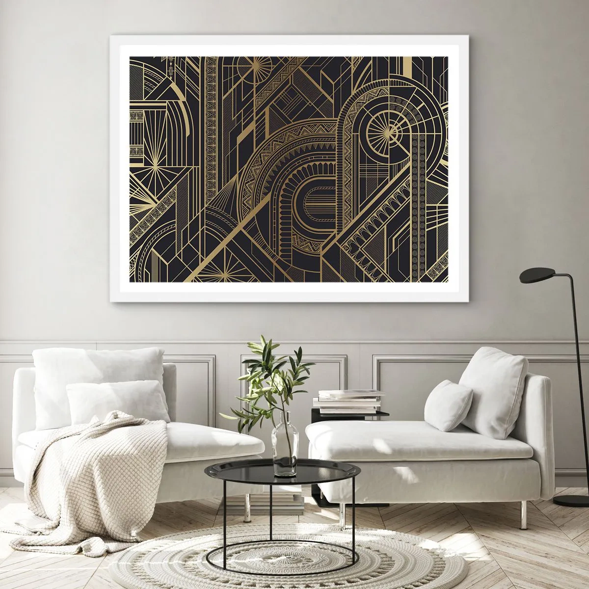 Affiche dans un cadre blanc - Poster - Concept, idée, plan - 50x40 cm