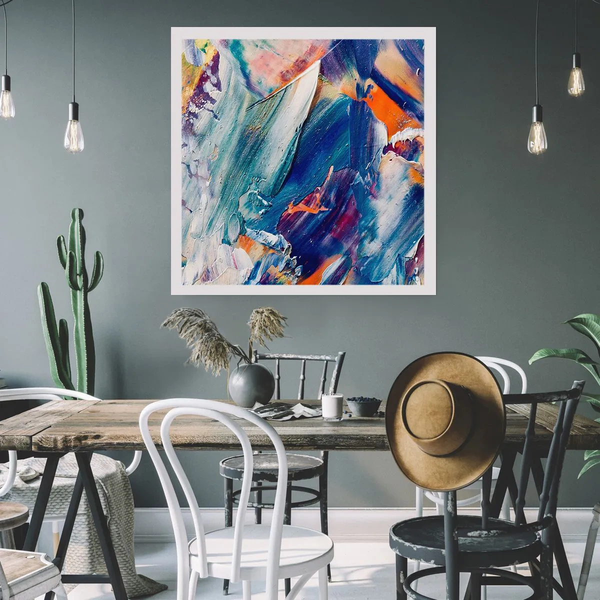 Affiche - Poster - Confusion des couleurs - 30x30 cm
