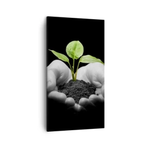 Impression sur toile - Image sur toile - J'aime la nature, je la protège - 45x80 cm