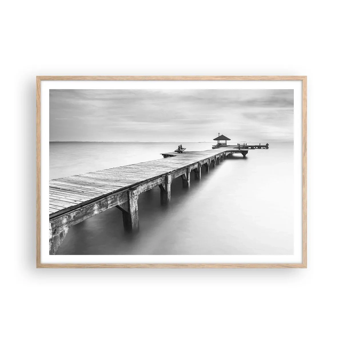 Affiche dans un chêne clair - Poster - À l'horizon - 100x70 cm