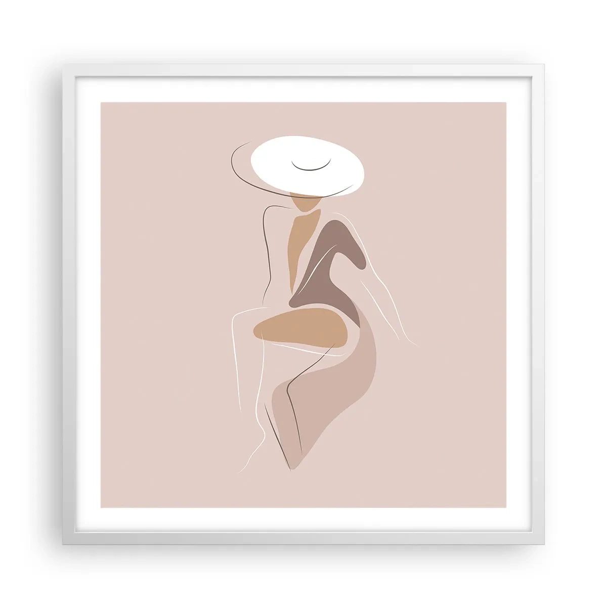 Affiche dans un cadre blanc - Poster - Être une dame - 60x60 cm