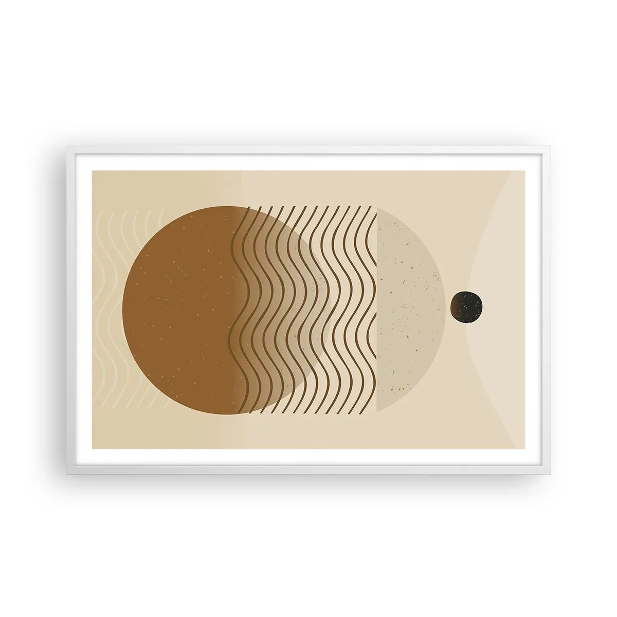 Affiche dans un cadre blanc - Poster - Sur l'origine des figures géométriques - 91x61 cm